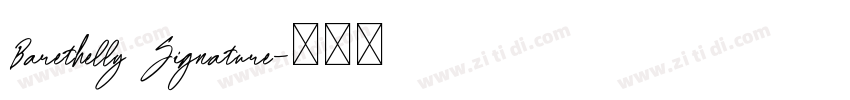 Barethelly Signature字体转换